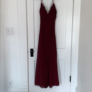 Lulus Madalyn lace bridesmaids dress